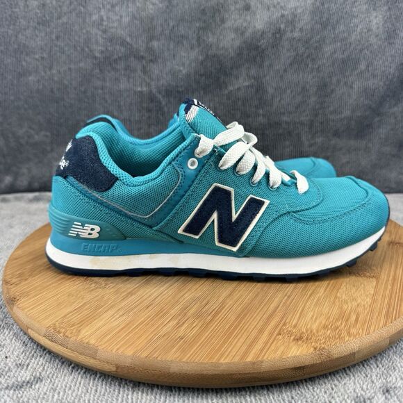 New Balance 574 Core Classic Shoes Womens Size 7 B Teal Running Comfort Sneakers - Picture 4 of 11